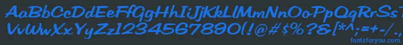 HffLowSun Font – Blue Fonts on Black Background