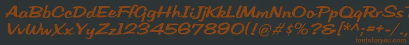 HffLowSun Font – Brown Fonts on Black Background
