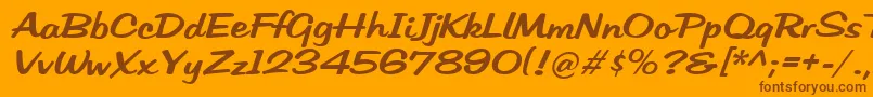 HffLowSun Font – Brown Fonts on Orange Background