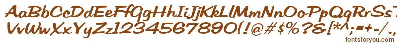 HffLowSun-fontti – ruskeat fontit valkoisella taustalla