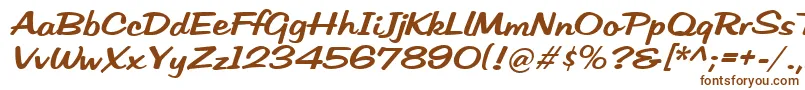 HffLowSun Font – Brown Fonts on White Background