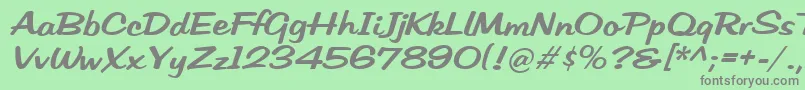 HffLowSun Font – Gray Fonts on Green Background