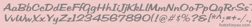 HffLowSun Font – Gray Fonts on Pink Background