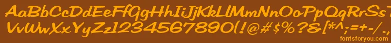 HffLowSun Font – Orange Fonts on Brown Background