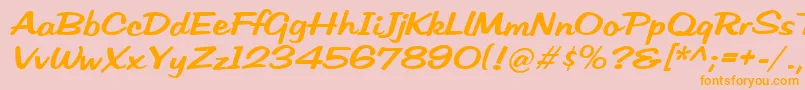 HffLowSun Font – Orange Fonts on Pink Background