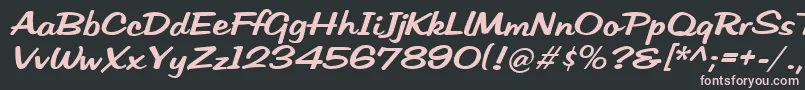 HffLowSun Font – Pink Fonts on Black Background