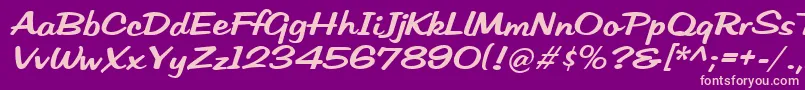 HffLowSun Font – Pink Fonts on Purple Background