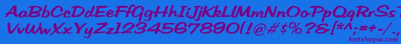 HffLowSun Font – Purple Fonts on Blue Background