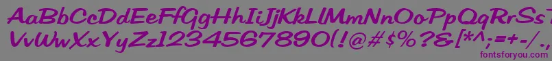 Шрифт HffLowSun – фиолетовые шрифты на сером фоне