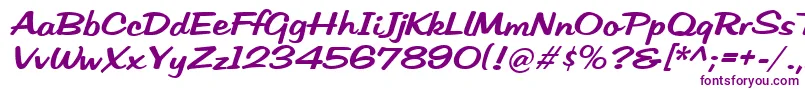 HffLowSun Font – Purple Fonts on White Background