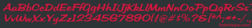 HffLowSun Font – Red Fonts on Black Background