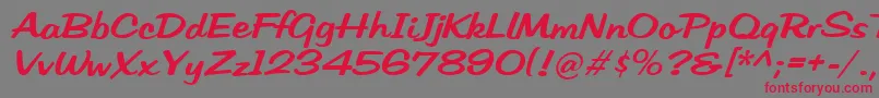 HffLowSun Font – Red Fonts on Gray Background
