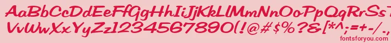 HffLowSun Font – Red Fonts on Pink Background