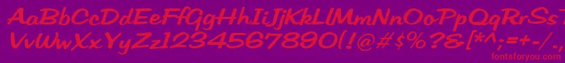 HffLowSun Font – Red Fonts on Purple Background
