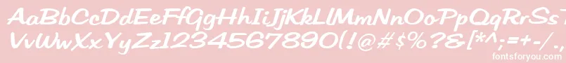 HffLowSun Font – White Fonts on Pink Background