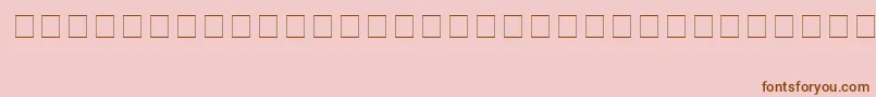 ArsenalVkOutline-Schriftart – Braune Schriften auf rosa Hintergrund