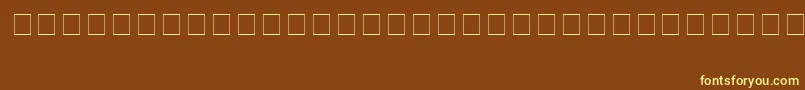 ArsenalVkOutline-Schriftart – Gelbe Schriften auf braunem Hintergrund