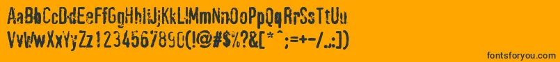 PffragmentRegular Font – Black Fonts on Orange Background