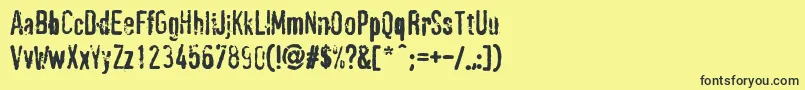 Шрифт PffragmentRegular – чёрные шрифты на жёлтом фоне
