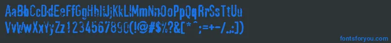 PffragmentRegular Font – Blue Fonts on Black Background