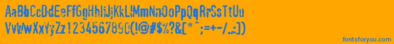 PffragmentRegular Font – Blue Fonts on Orange Background