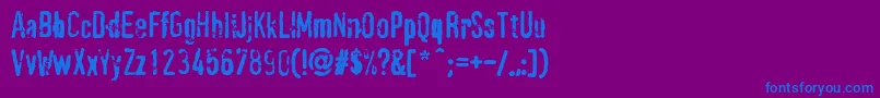 PffragmentRegular Font – Blue Fonts on Purple Background