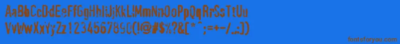 PffragmentRegular Font – Brown Fonts on Blue Background