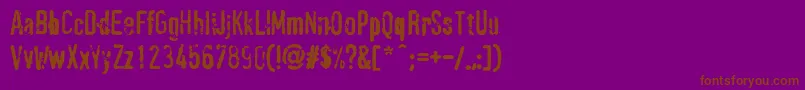 PffragmentRegular Font – Brown Fonts on Purple Background