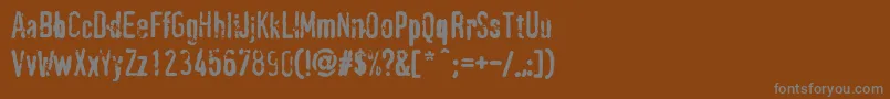 PffragmentRegular Font – Gray Fonts on Brown Background