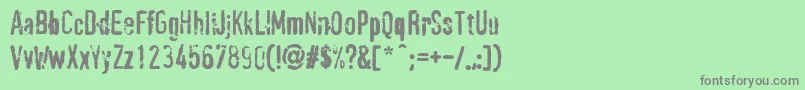 PffragmentRegular Font – Gray Fonts on Green Background