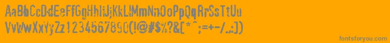 PffragmentRegular Font – Gray Fonts on Orange Background