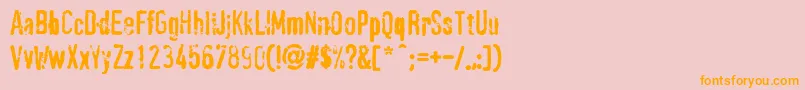 PffragmentRegular Font – Orange Fonts on Pink Background