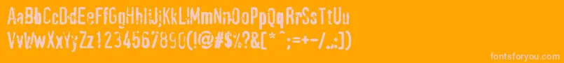 PffragmentRegular Font – Pink Fonts on Orange Background