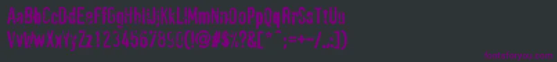 Czcionka PffragmentRegular – fioletowe czcionki na czarnym tle