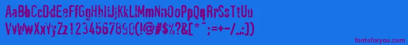 PffragmentRegular Font – Purple Fonts on Blue Background