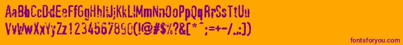 Шрифт PffragmentRegular – фиолетовые шрифты на оранжевом фоне