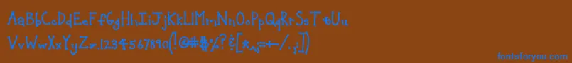 Шрифт Jeansunhobold – синие шрифты на коричневом фоне