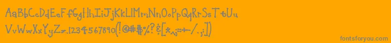 フォントJeansunhobold – オレンジの背景に灰色の文字