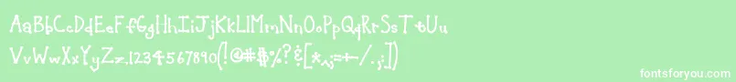 Jeansunhobold Font – White Fonts on Green Background