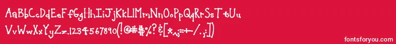 Jeansunhobold Font – White Fonts on Red Background