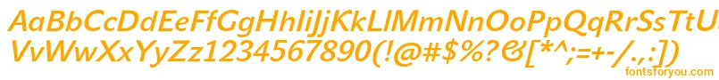 JohnsansMediumProItalic-fontti – oranssit fontit