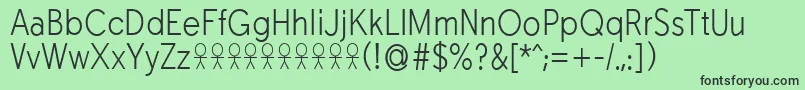 TabarraproNarrowlightFfp Font – Black Fonts on Green Background