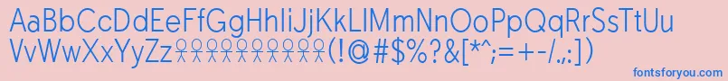 Шрифт TabarraproNarrowlightFfp – синие шрифты на розовом фоне