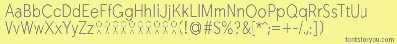TabarraproNarrowlightFfp Font – Gray Fonts on Yellow Background