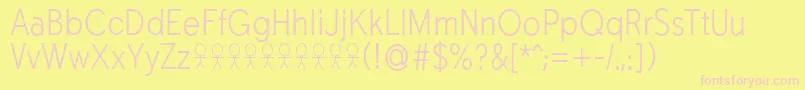 TabarraproNarrowlightFfp Font – Pink Fonts on Yellow Background