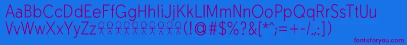 TabarraproNarrowlightFfp Font – Purple Fonts on Blue Background