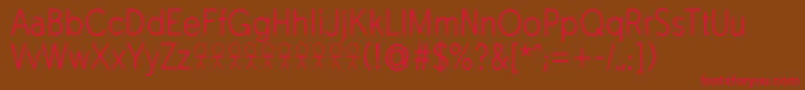 TabarraproNarrowlightFfp Font – Red Fonts on Brown Background