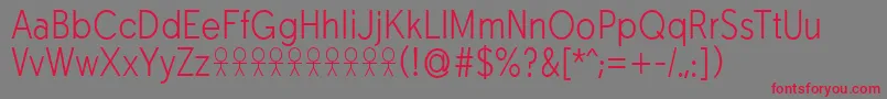 TabarraproNarrowlightFfp Font – Red Fonts on Gray Background