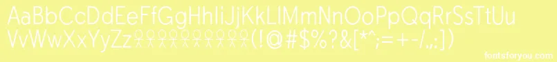 TabarraproNarrowlightFfp Font – White Fonts on Yellow Background