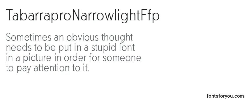 Шрифт TabarraproNarrowlightFfp